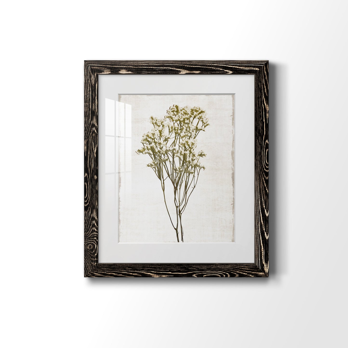 Farmhouse Pressed Flower II - Barnwood Framed Art Print