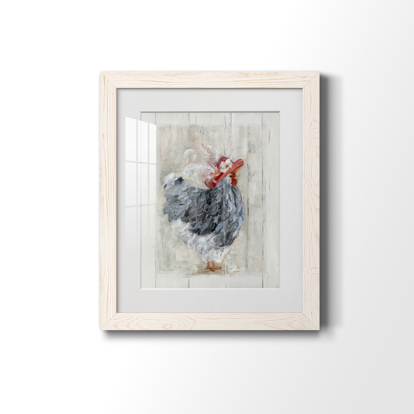 Sunday Best Hen - Premium Framed Print - Distressed Barnwood Frame - Ready to Hang