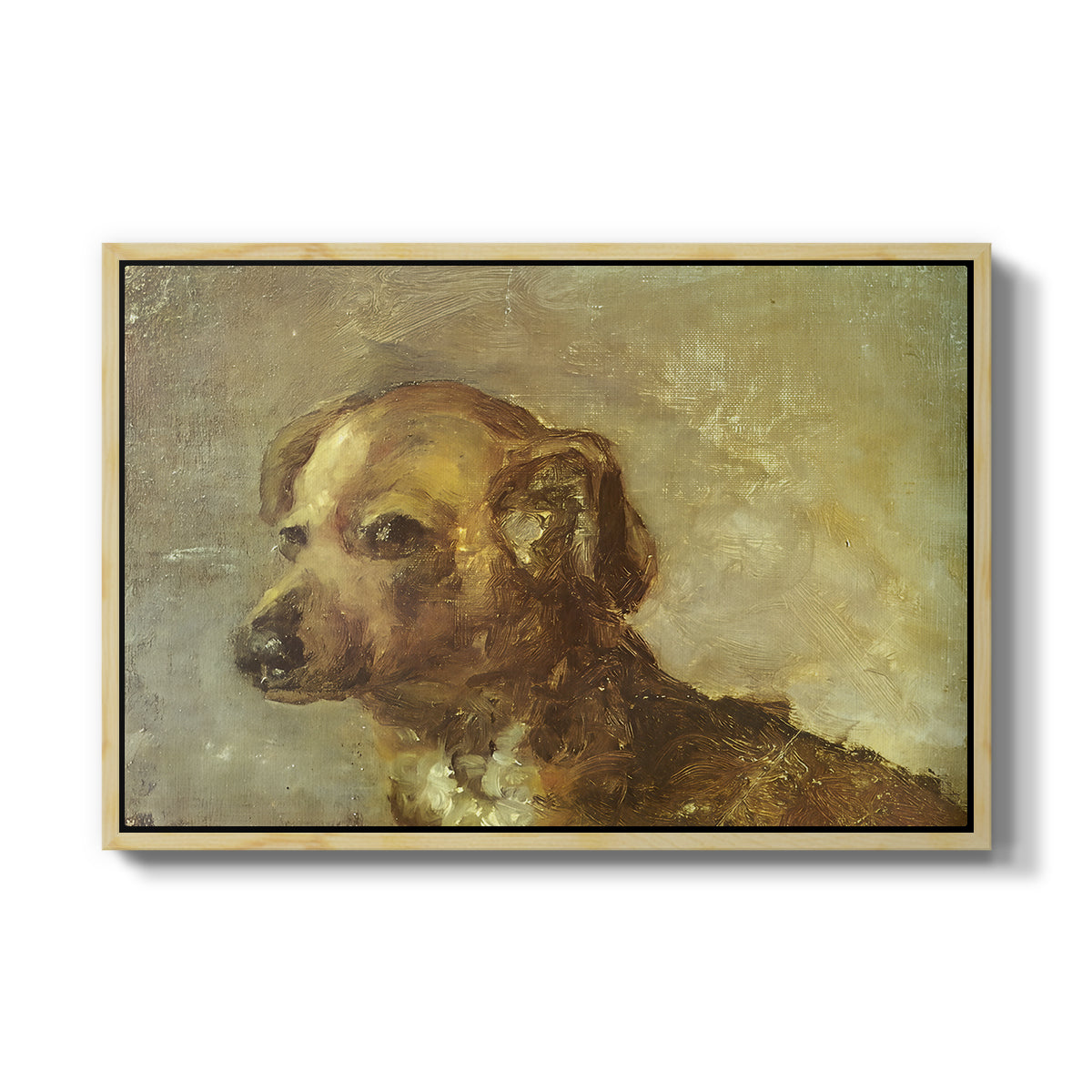 Cliper, the Artist's Dog, 1895 - Floater Framed Canvas Print
