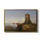 Italian Coast Scene with Ruined Tower, 1838 - Floater Framed Canvas Print