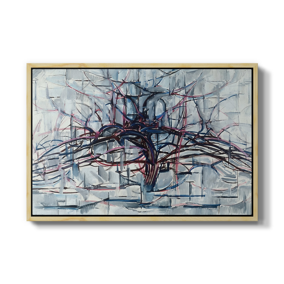 Horizontal Tree, 1912 - Floater Framed Canvas Print
