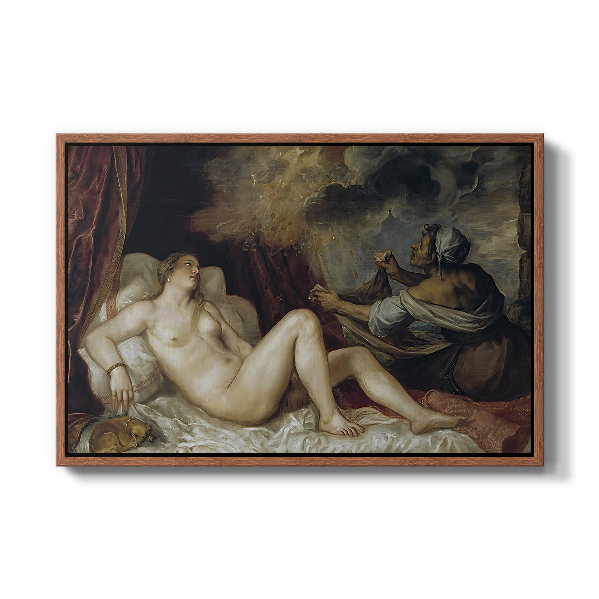 Danaë, c. 1560-1565 - Floater Framed Canvas Print