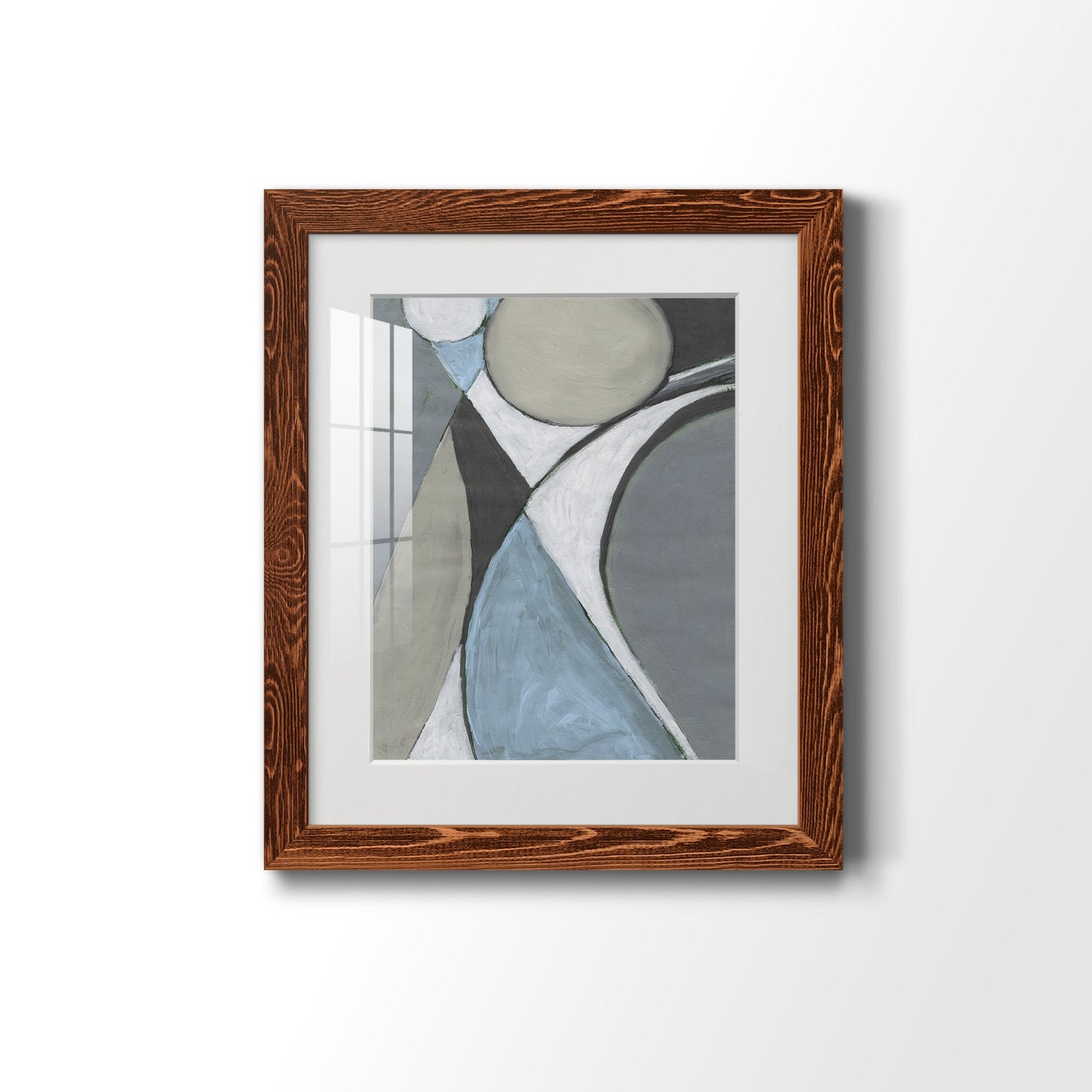 A Soft Jeweled Geometric II - Barnwood Framed Art Print