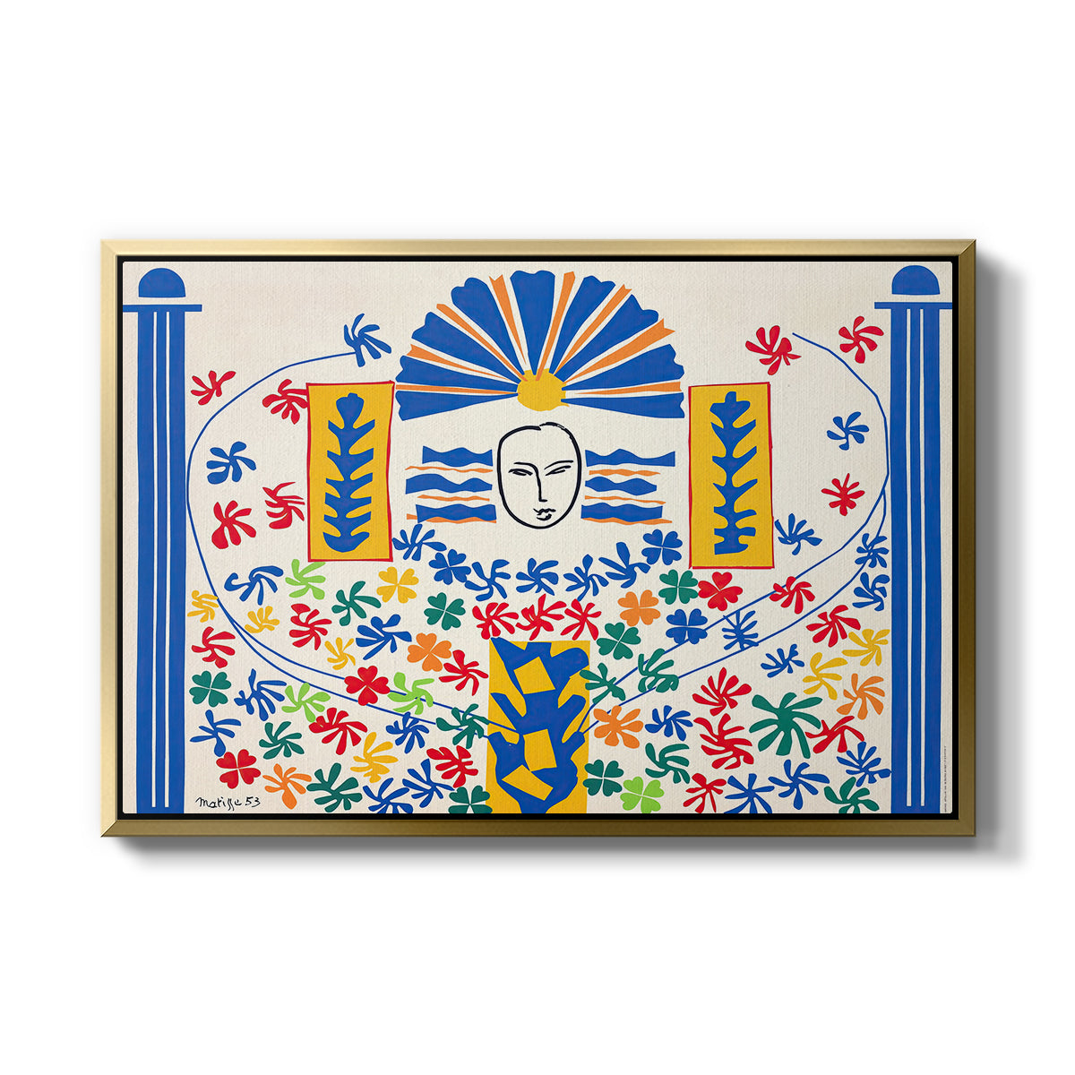 Apollo (Apollon), 1953 - Floater Framed Canvas Print