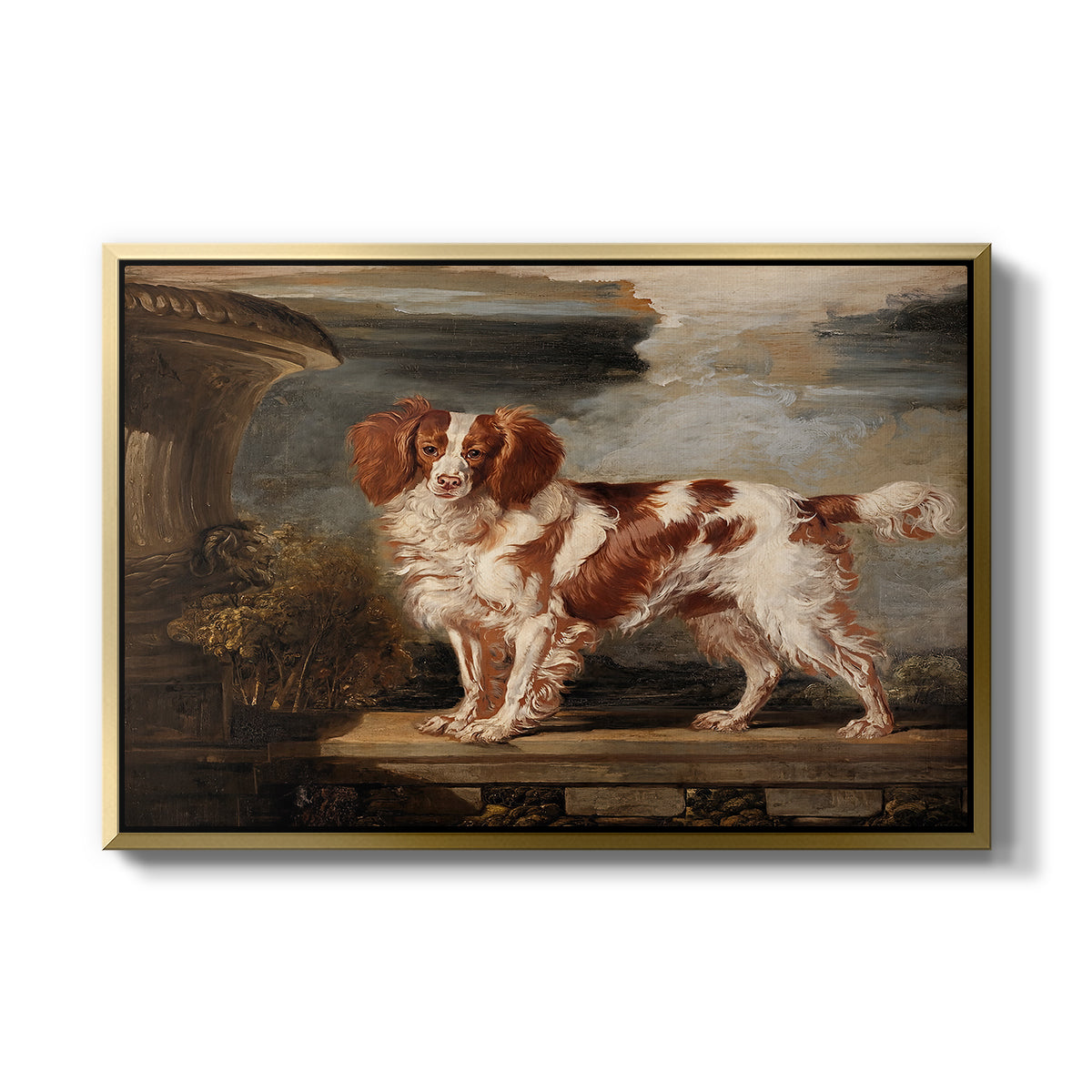 Portrait of Dash, a Favourite Spaniel, Property of Lady Frances Vane-Tempest, 1819 - Floater Framed Canvas Print