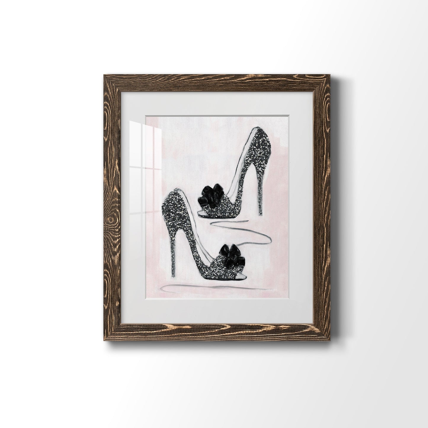 Shoes That Dazzle I - Barnwood Framed Art Print