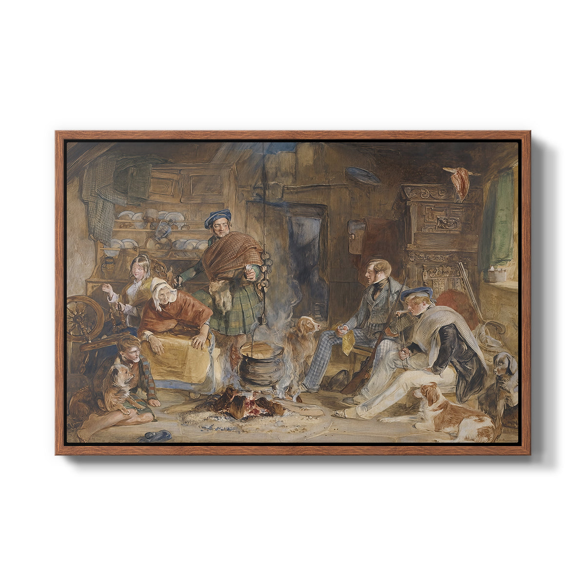 Highland Hospitality, 1832 - Floater Framed Canvas Print