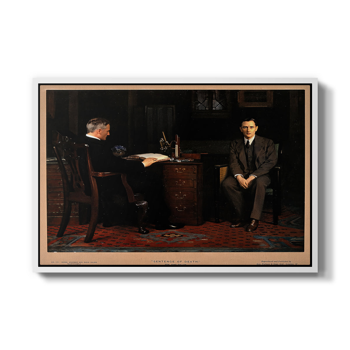 The Sentence of Death, 1908 - Floater Framed Canvas Print