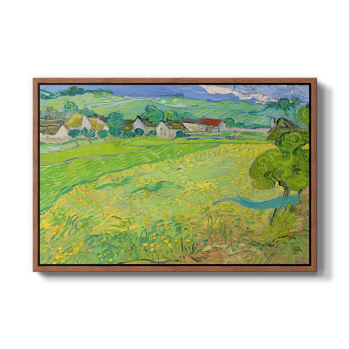 Les Vessenots in Auvers, 1890 - Floater Framed Canvas Print