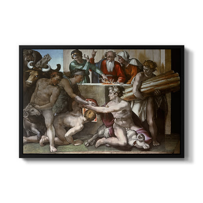 The Sacrifice of Noah (Sistine Chapel), 1509 - Floater Framed Canvas Print