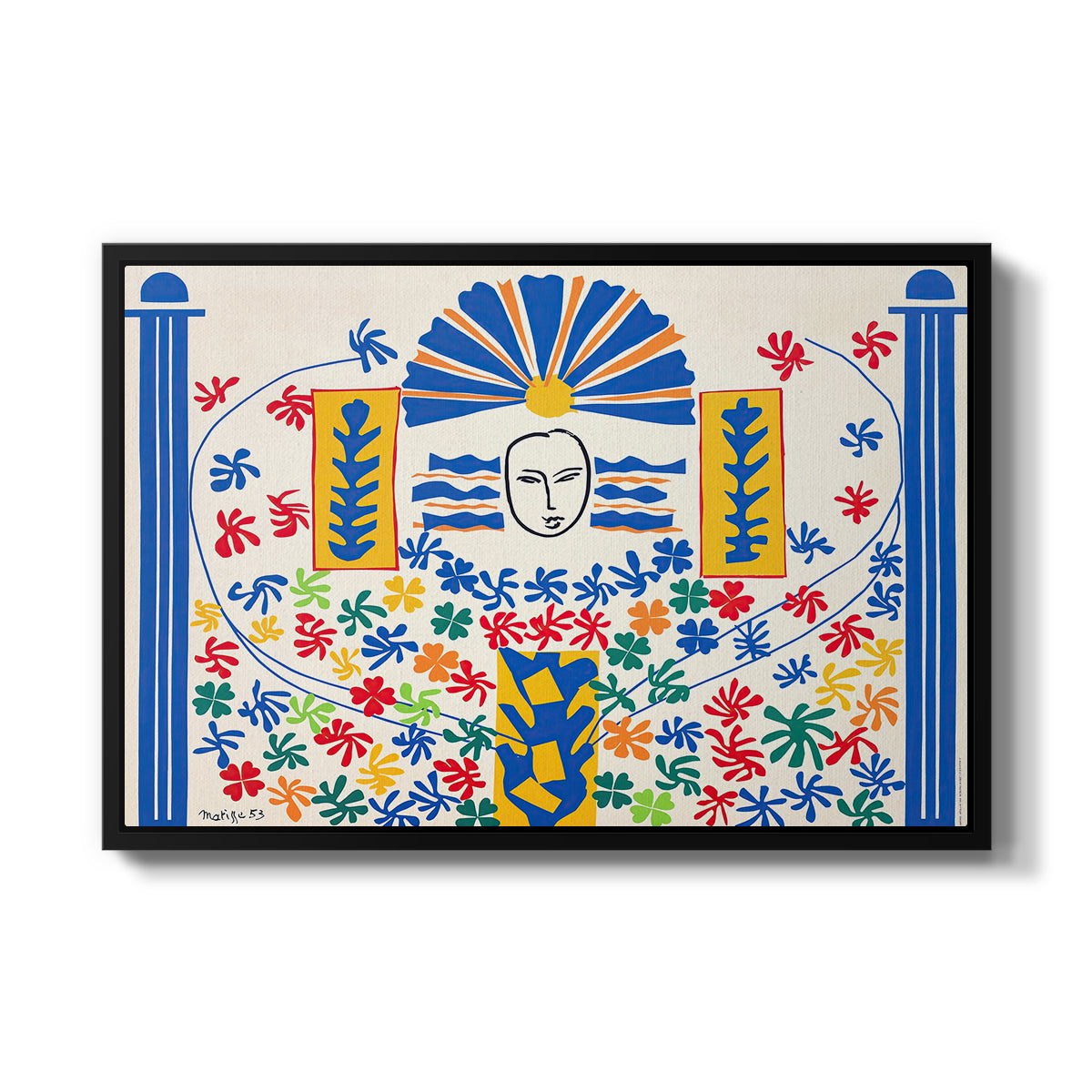 Apollo (Apollon), 1953 - Floater Framed Canvas Print