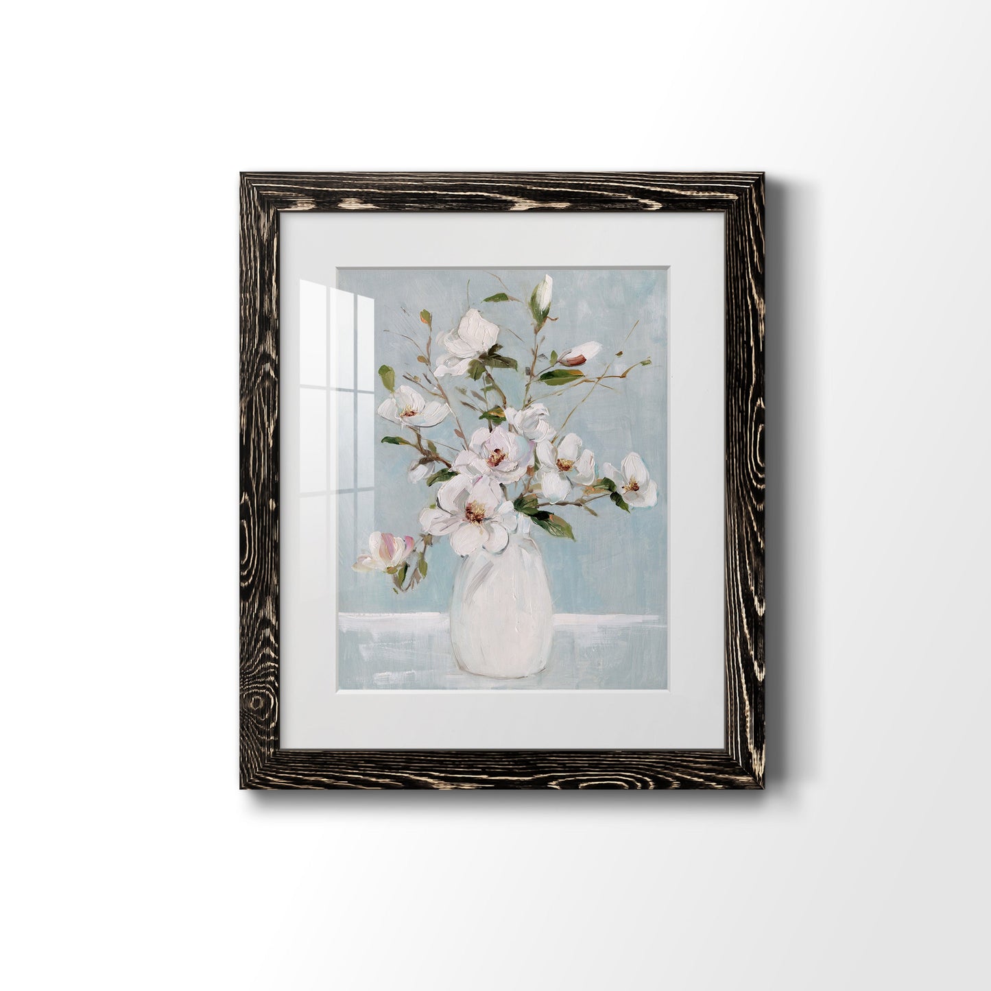 Magnolia Charm - Premium Framed Print - Distressed Barnwood Frame - Ready to Hang