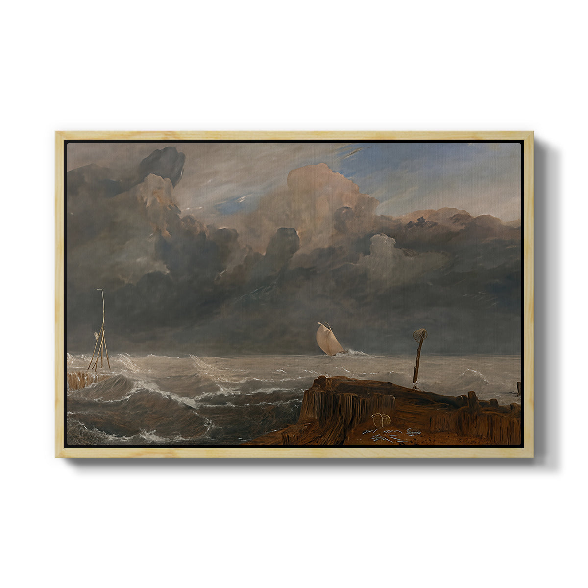 Port Ruysdael, 1827 - Floater Framed Canvas Print