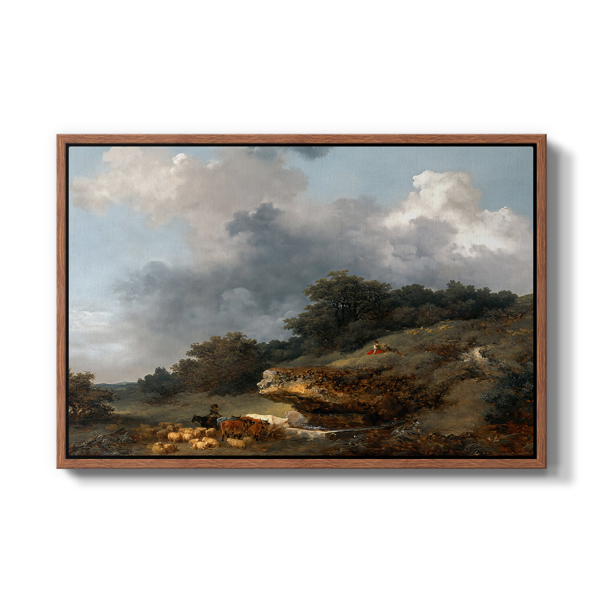 The Watering Place, c. 1765 - Floater Framed Canvas Print
