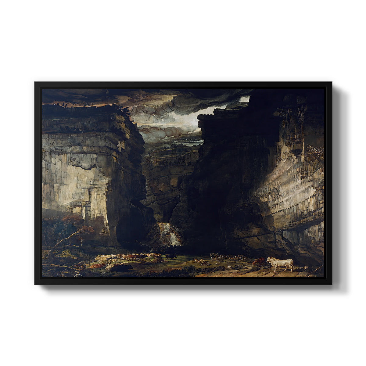 Gordale Scar, c. 1811-1813 - Floater Framed Canvas Print