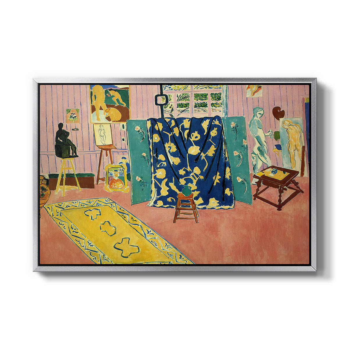 The Pink Studio (L'Atelier Rose), 1911 - Floater Framed Canvas Print