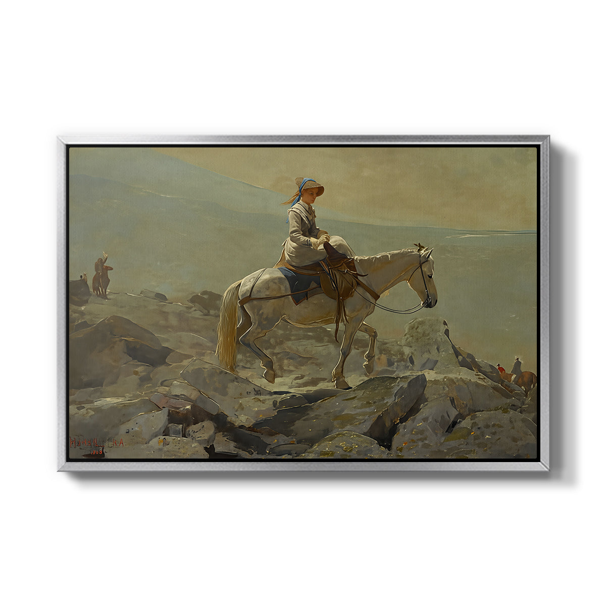 The Bridle Path, White Mountains, 1868 - Floater Framed Canvas Print
