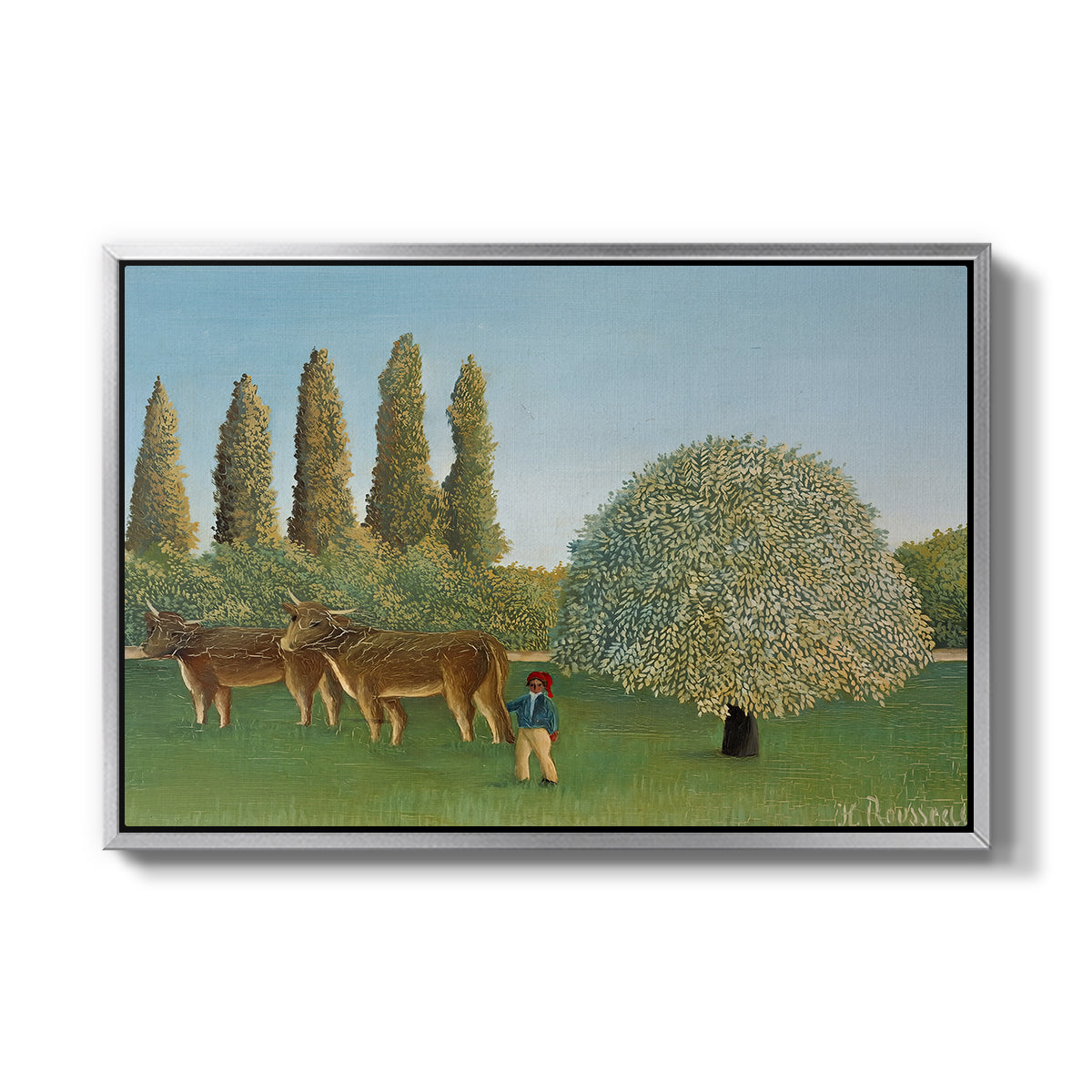 Meadlowland (The Pasture), 1910 - Floater Framed Canvas Print