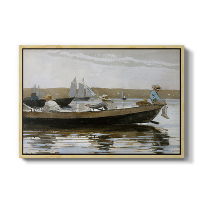 Boys in a Dory, 1873 - Floater Framed Canvas Print