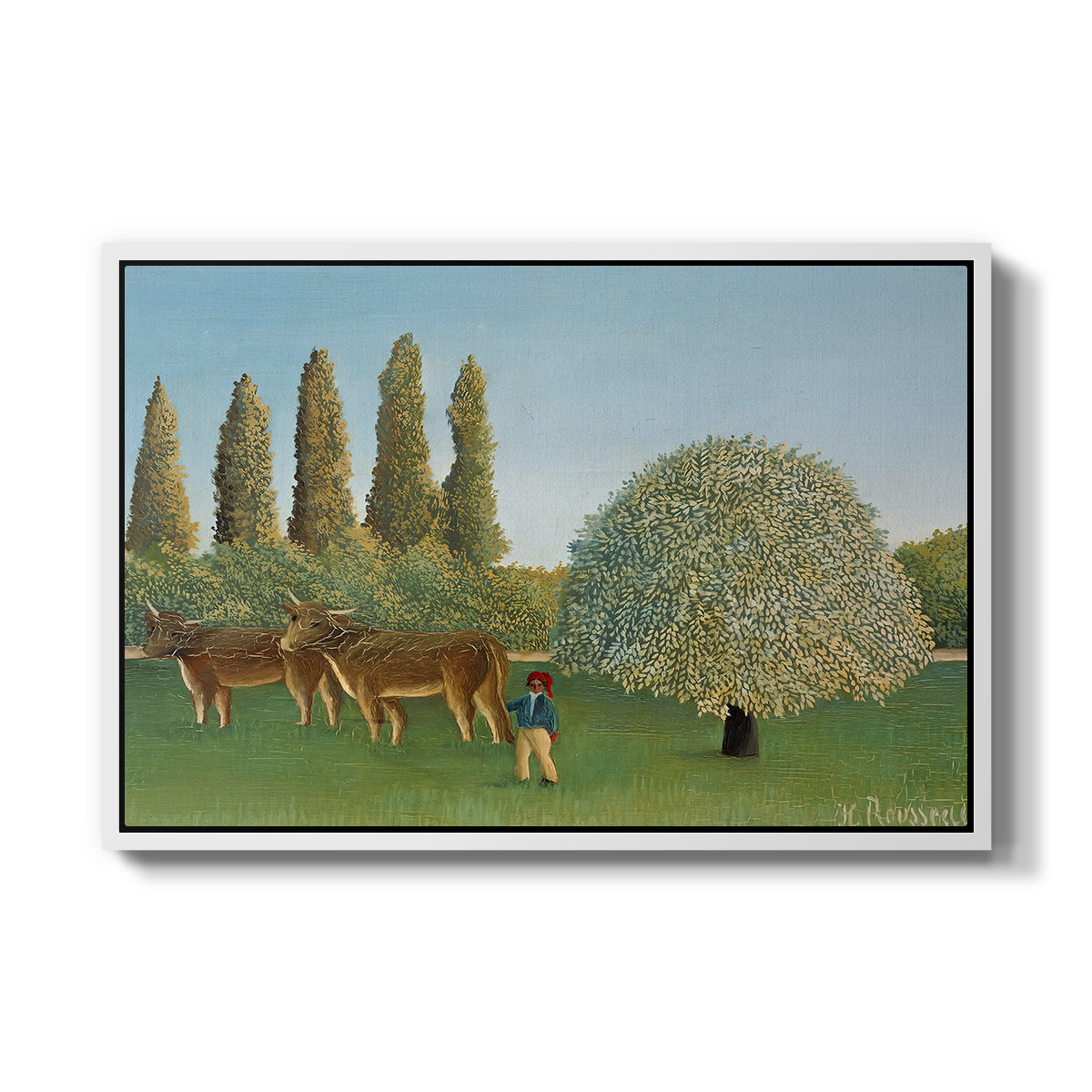 Meadlowland (The Pasture), 1910 - Floater Framed Canvas Print