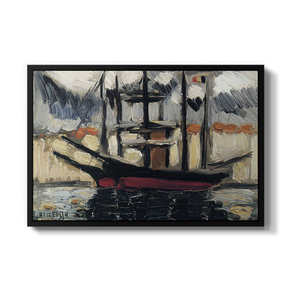 Two Boats Side by Side, Port of Marseilles, c. 1916 - Floater Framed Canvas Print