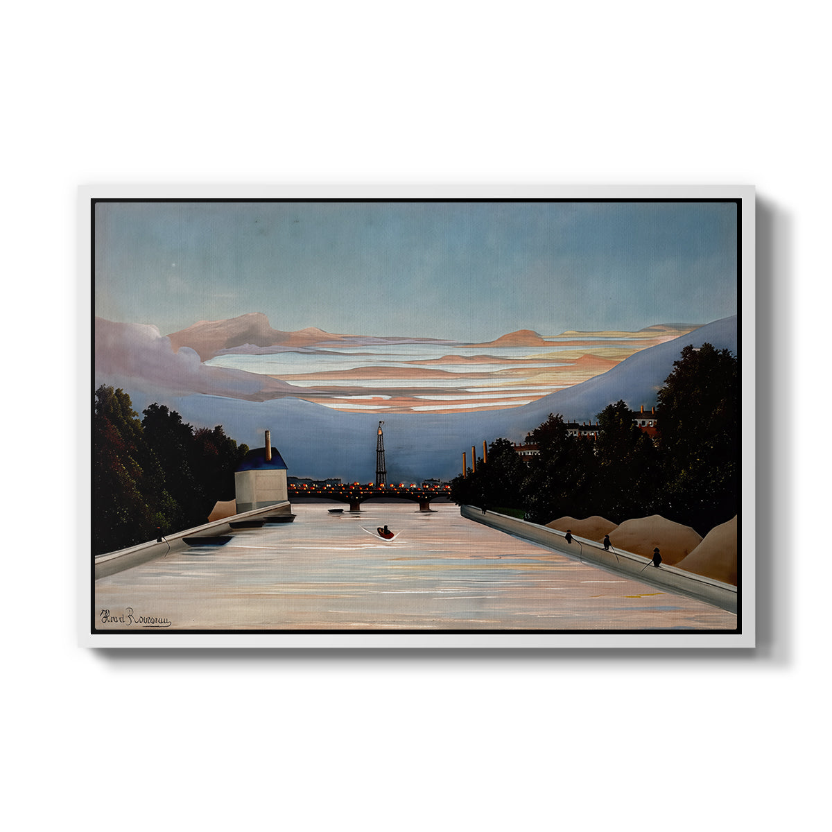 The Eiffel Tower, c. 1898 - Floater Framed Canvas Print