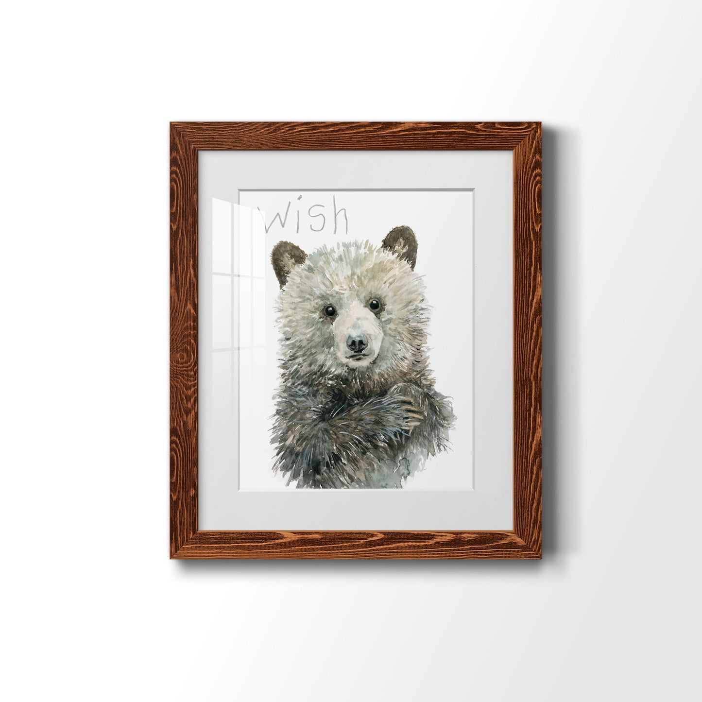 Forest Fur Baby Bear - Barnwood Framed Art Print