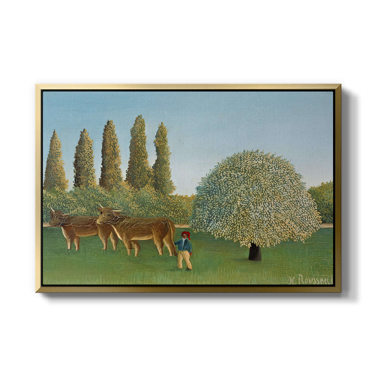 Meadlowland (The Pasture), 1910 - Floater Framed Canvas Print