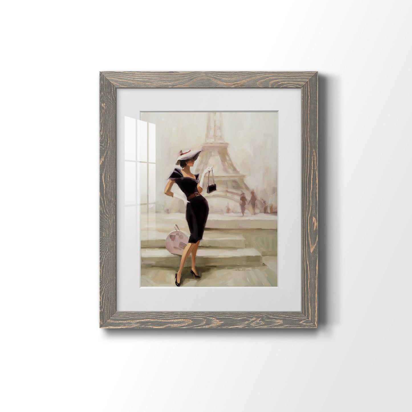 Love, From Paris - Premium Framed Print - Distressed Barnwood Frame - Ready to Hang