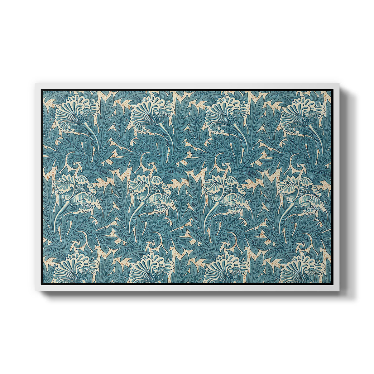 Tulip (Teal), 1875 - Floater Framed Canvas Print