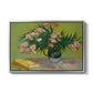 Vase with Oleanders and Books, 1888 - Floater Framed Canvas Print