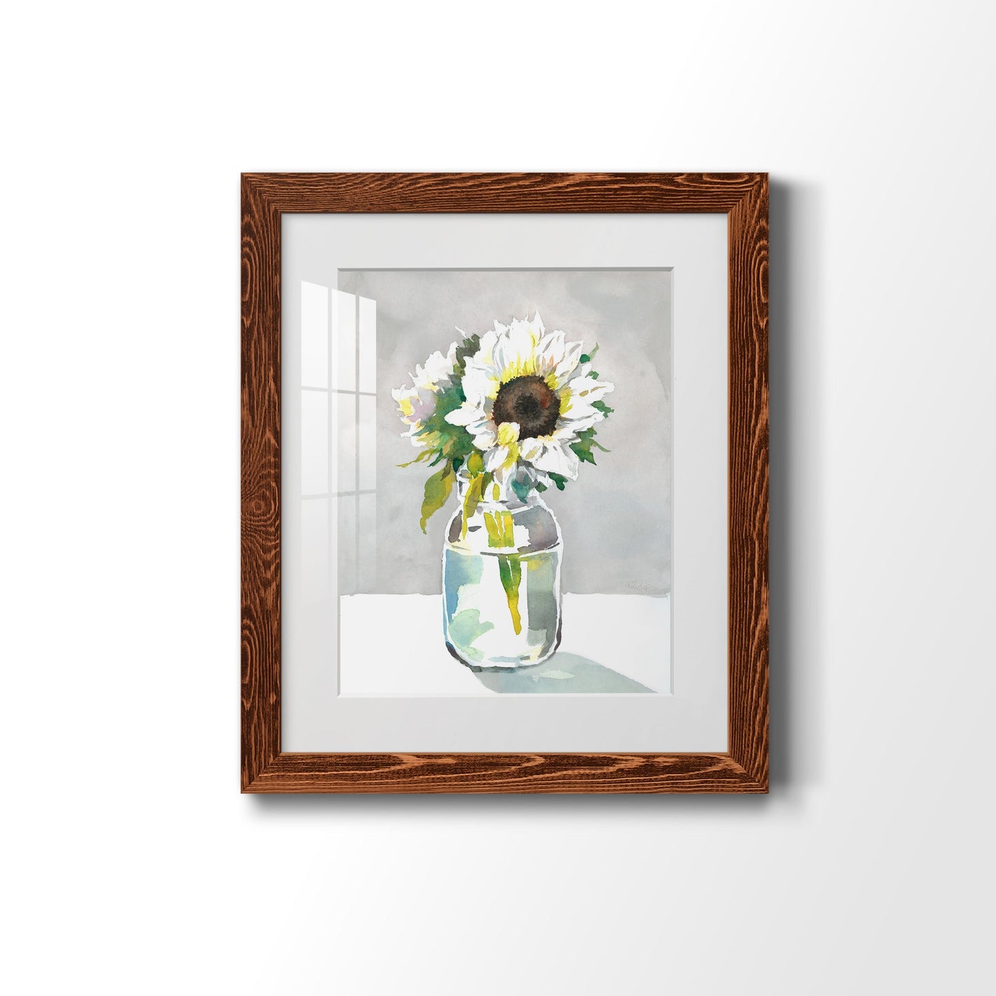 Sunflower I - Barnwood Framed Art Print