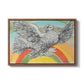 Flying Dove with Rainbow (Colombe volant à l'Arc-en-ciel), 1952 - Floater Framed Canvas Print