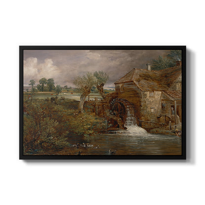 Parham Mill, Gillingham, 1826 - Floater Framed Canvas Print