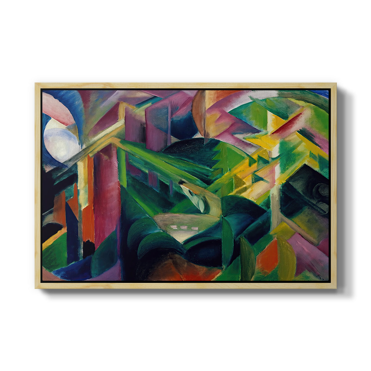 Deer in a Monastery Garden, 1912 - Floater Framed Canvas Print