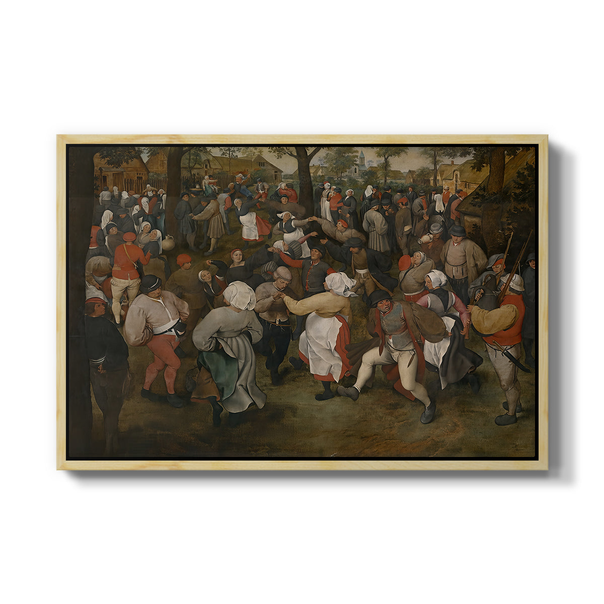 The Wedding Dance, c. 1566 - Floater Framed Canvas Print