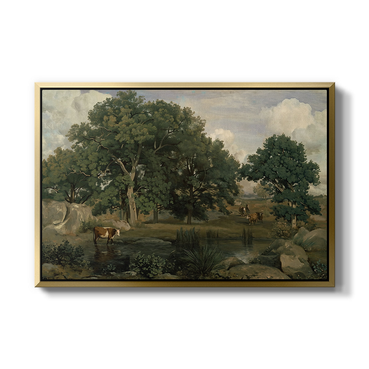 Forest of Fontainebleau, 1846 - Floater Framed Canvas Print