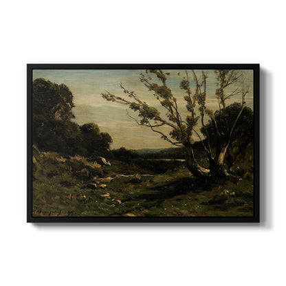 Morning in the Nievre, 1877 - Floater Framed Canvas Print