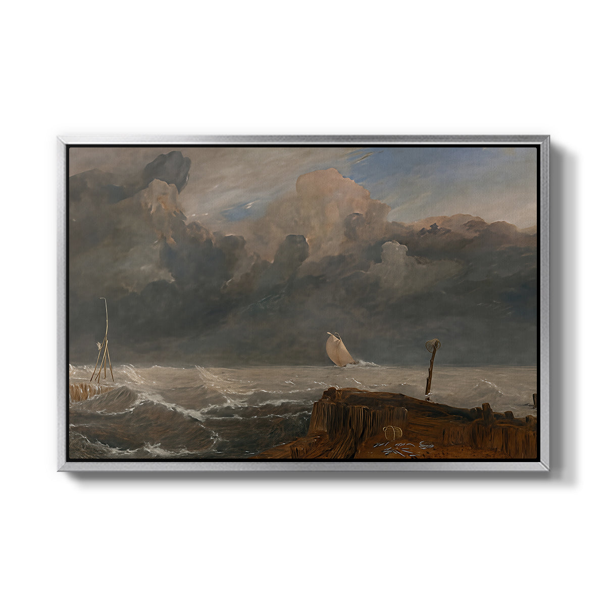 Port Ruysdael, 1827 - Floater Framed Canvas Print