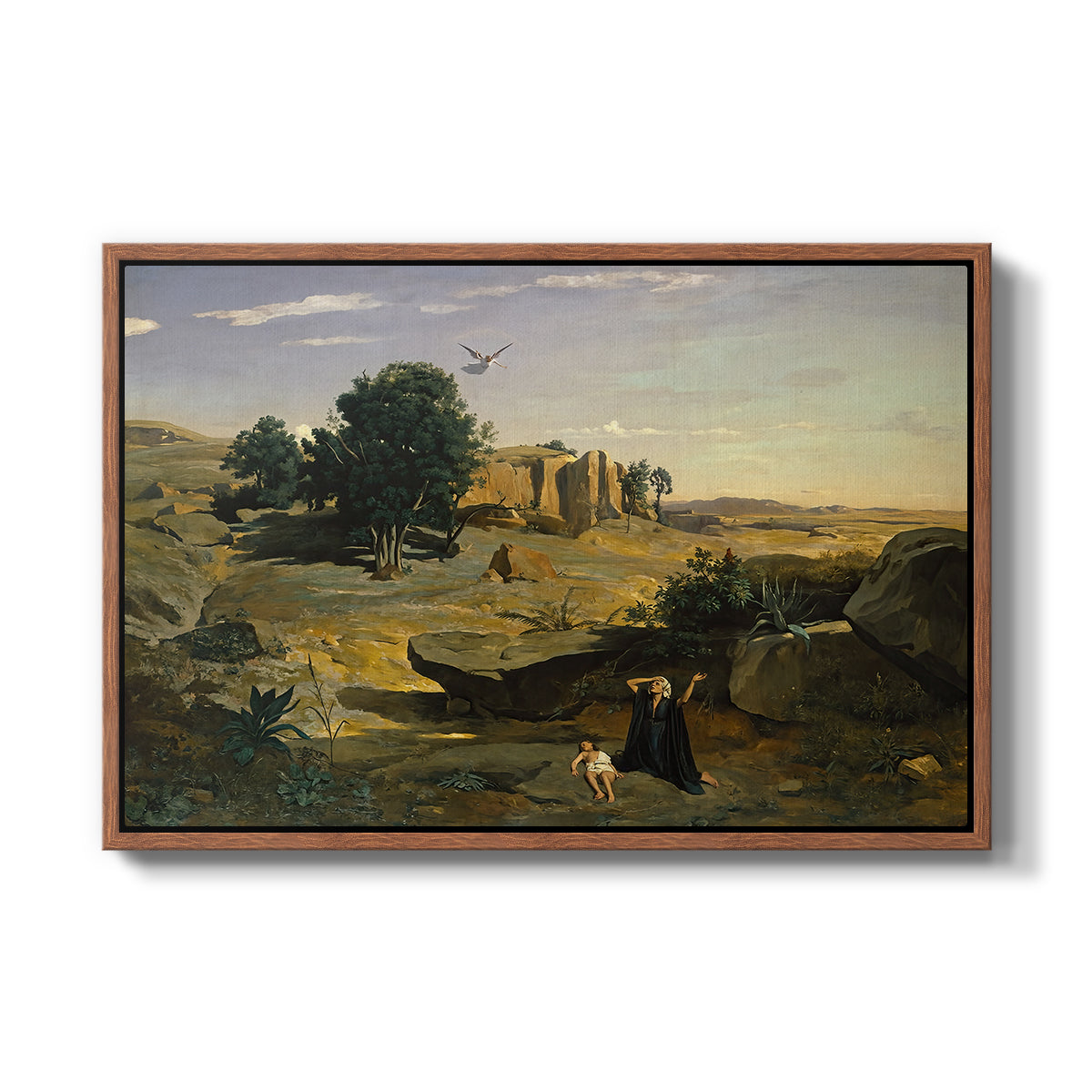 Hagar in the Wilderness, 1835 - Floater Framed Canvas Print