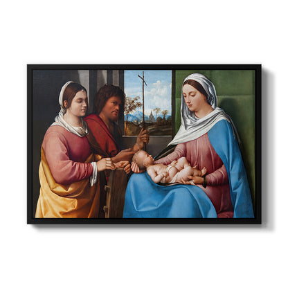 Sacred Conversation, c. 1505 - Floater Framed Canvas Print