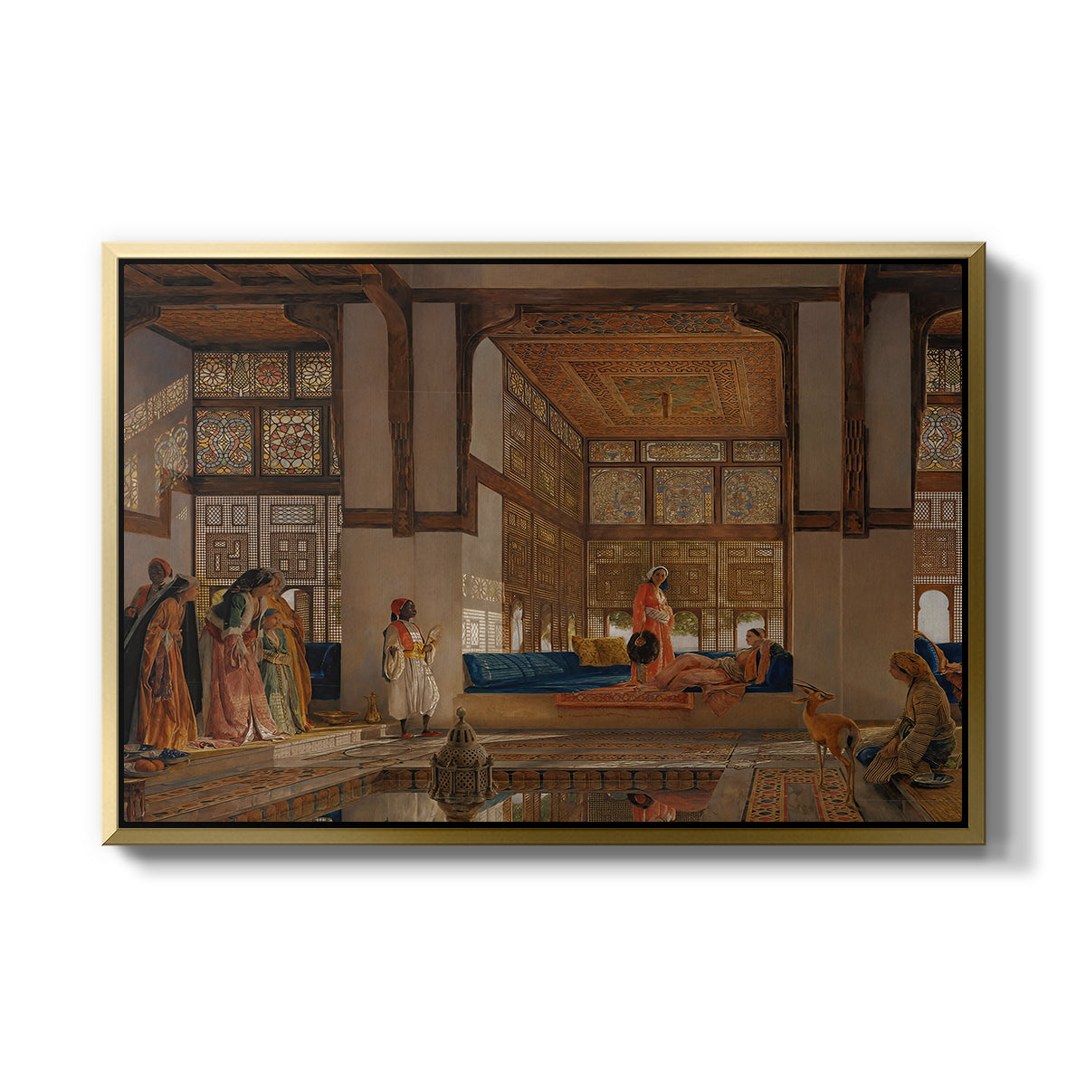 A Lady Receiving Visitors (The Reception), 1873 - Floater Framed Canvas Print
