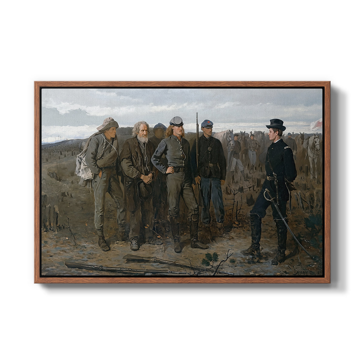 Prisoners from the Front, 1866 - Floater Framed Canvas Print