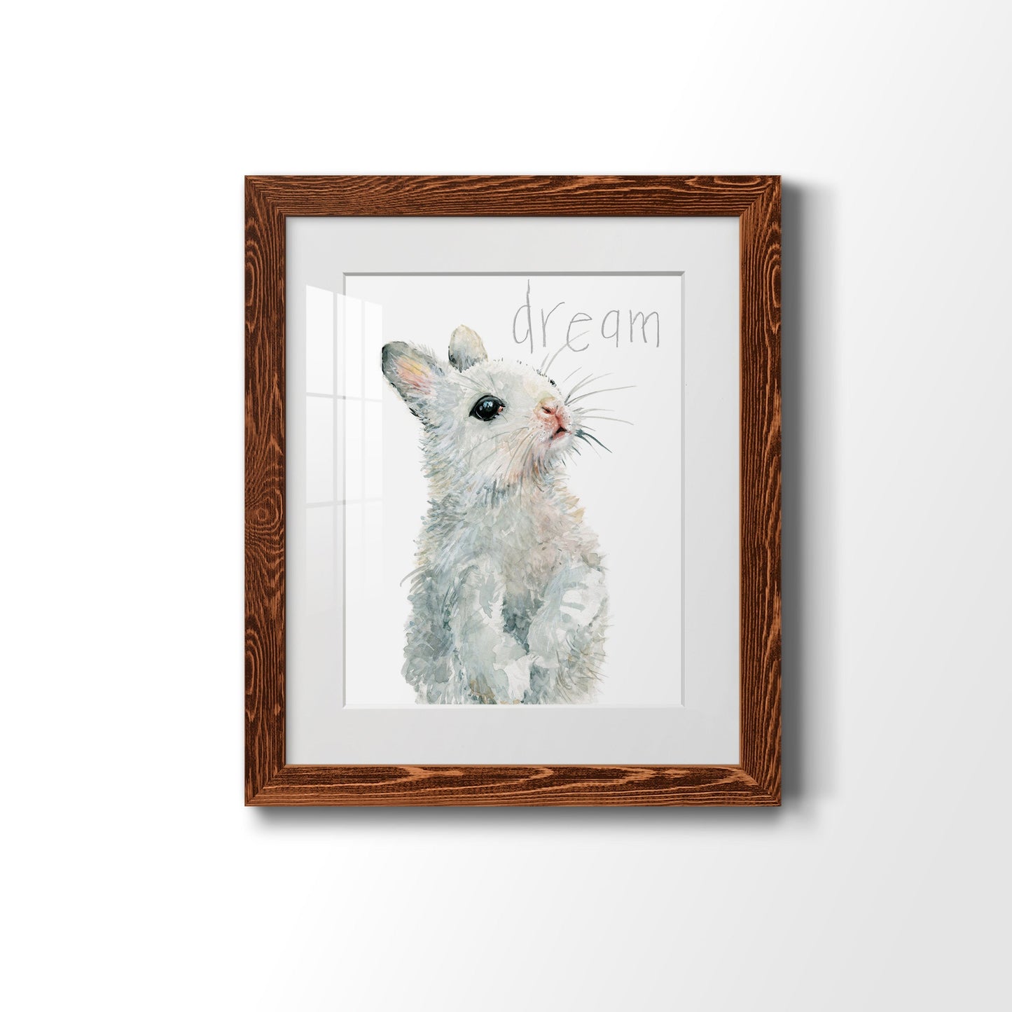 Forest Fur Baby Bunny - Barnwood Framed Art Print