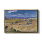 Wheat Field with Reaper, Auvers, 1888 - Floater Framed Canvas Print