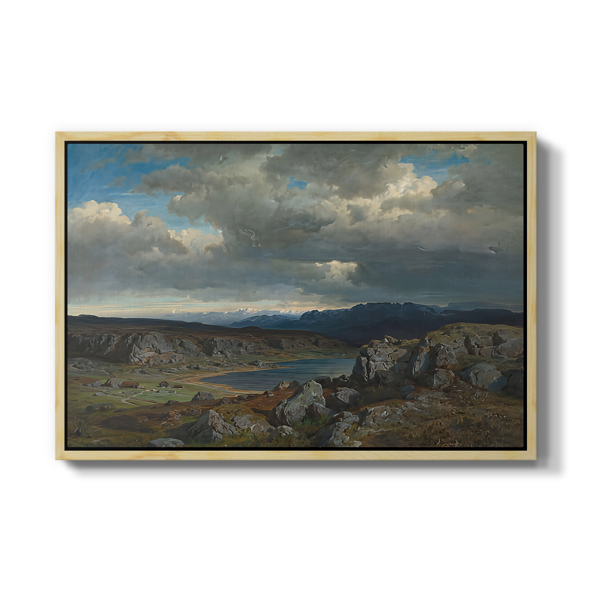 Norwegian Highlands, 1857 - Floater Framed Canvas Print