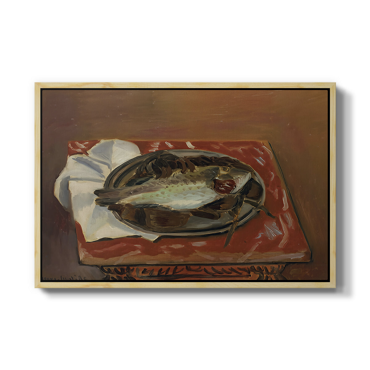 Still Life with Bream (Nature morte à la daurade), 1920 - Floater Framed Canvas Print