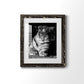 Tiger Repose - Premium Framed Print - Distressed Barnwood Frame - Ready to Hang