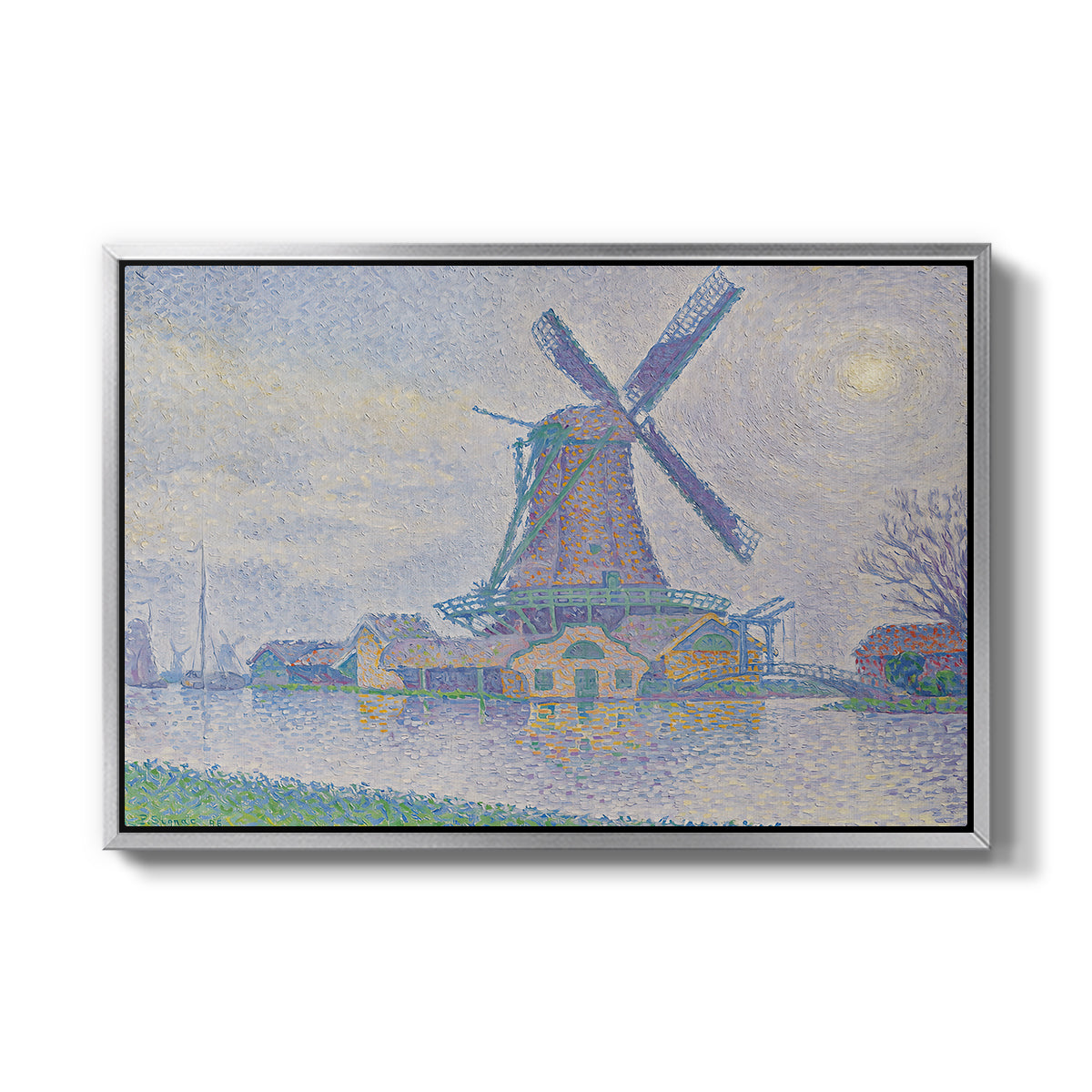 Mill of Edam (Moulin d'Edam), 1896 - Floater Framed Canvas Print