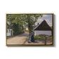 Danish Village Street with Woman and Milkman, 1880 - Floater Framed Canvas Print